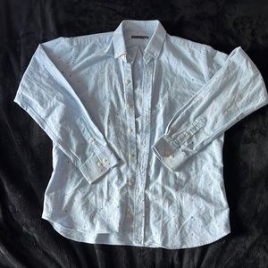 Kiel James Patrick Blue Oxford Sailing Flag Shirt Size L